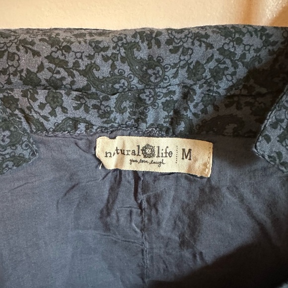 NATURAL LIFE Blue Sleeveless Crop Tank Top Cara tank - Picture 2 of 2